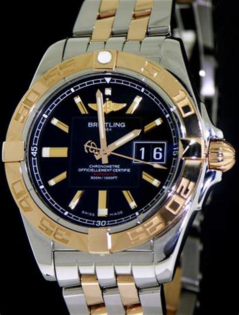 breitling galactic 41 steel and gold|diamond bezel for breitling.